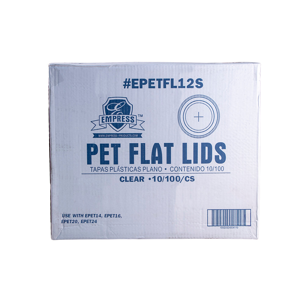 EPETFL12S: Disposable Container, Flat Straw Slot Lid