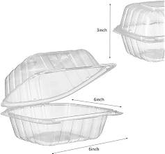 HCC6 Plastic Clamshell 6x6x3