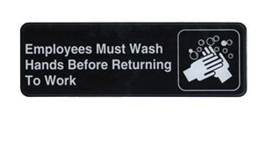 SGN-322: Sign, "Employees Must Wash Hands"