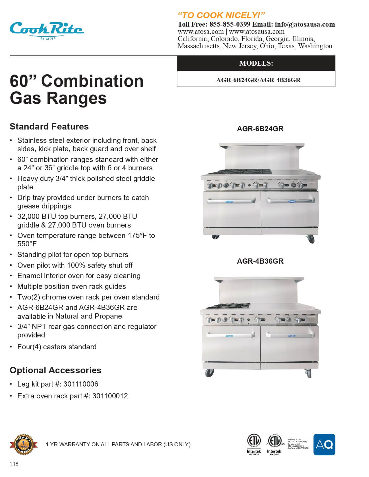 AGR-4B36GR-LP: Range