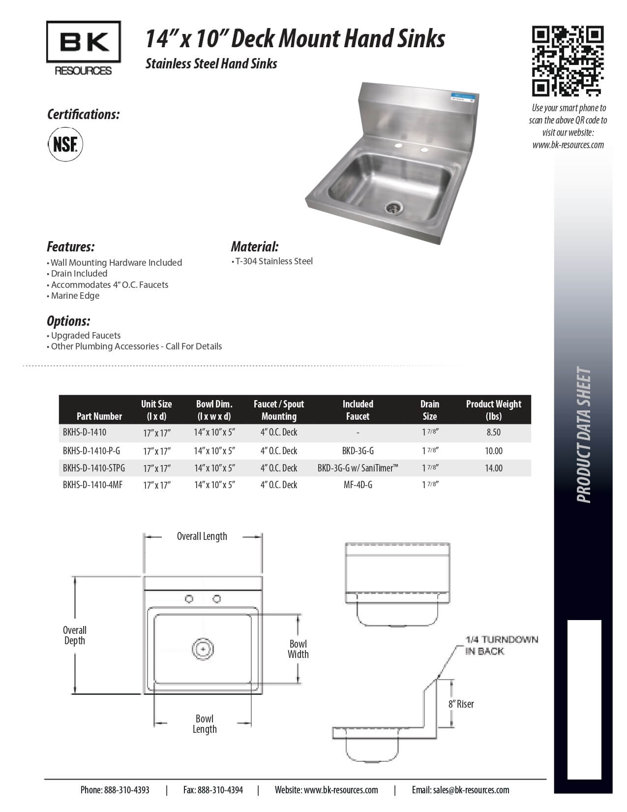 BKHS-D-1410: Sink, Hand