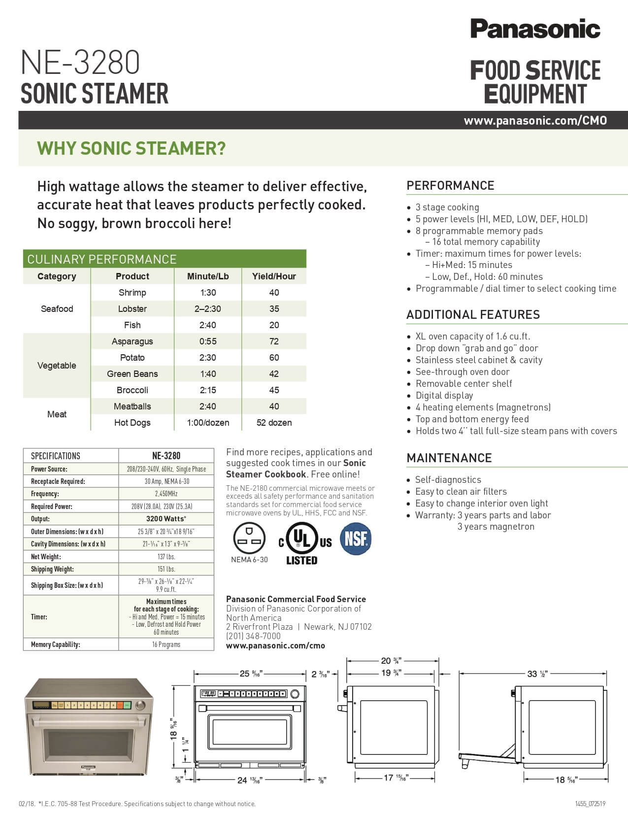 NE-3280: Microwave Oven