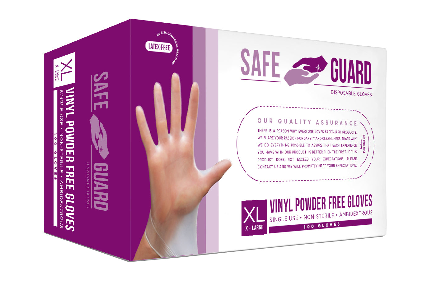 Vanguard Vinyl Powder-Free Gloves - Latex Free, Large Size (Box Of 100?) - Model A21A13