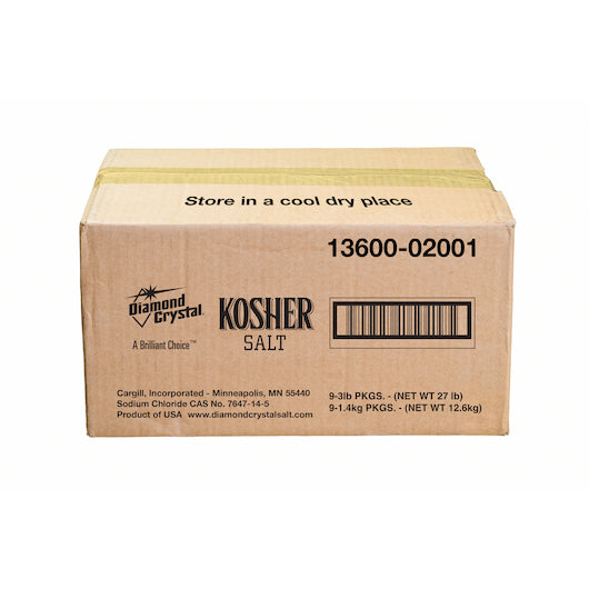 110035933 Kosher Salt Box, 3 Pound, 9 Per Case