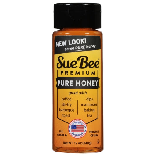 25 Sue Bee Cylinder Honey Bottle, 12 Ounce,