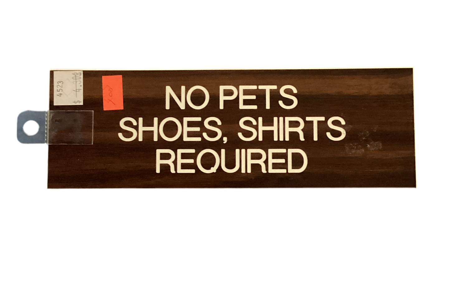 MCS 4523: Sign, "No Pets"