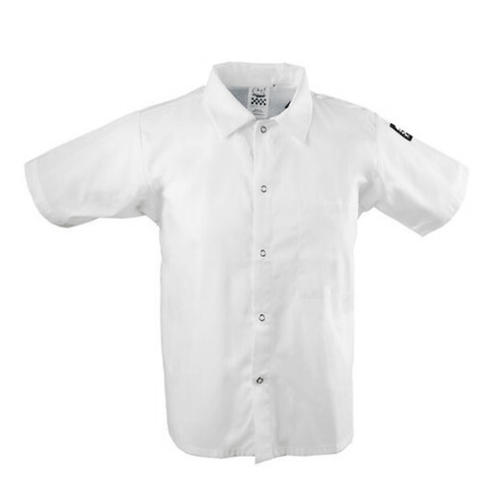 CS006WH-S: Cook's Shirt, Small