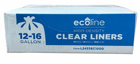 L24336C1000 Clear Can Liner 24x33 1000pcs