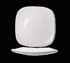 QP-7 Plate, 7-3/4" x 7-3/4", square, fully vitrified, microwave &amp; dishwasher safe, lead free, porcelain, European White, Quad